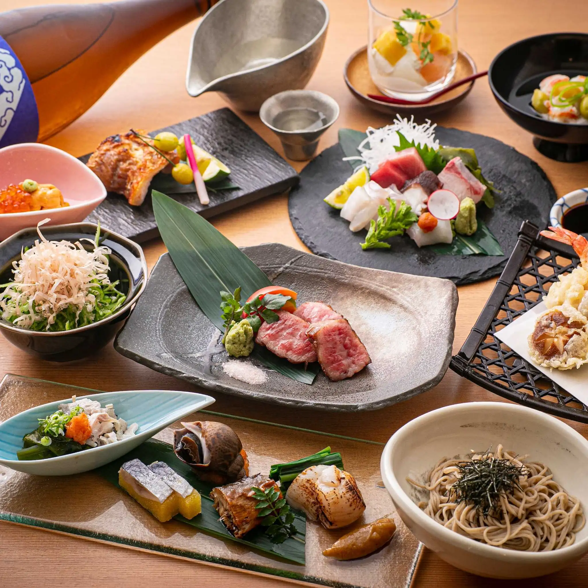 2時間飲み放題付き【神楽自慢の料理を堪能】旬魚や牛肉料理・・・神楽コース　11,500円